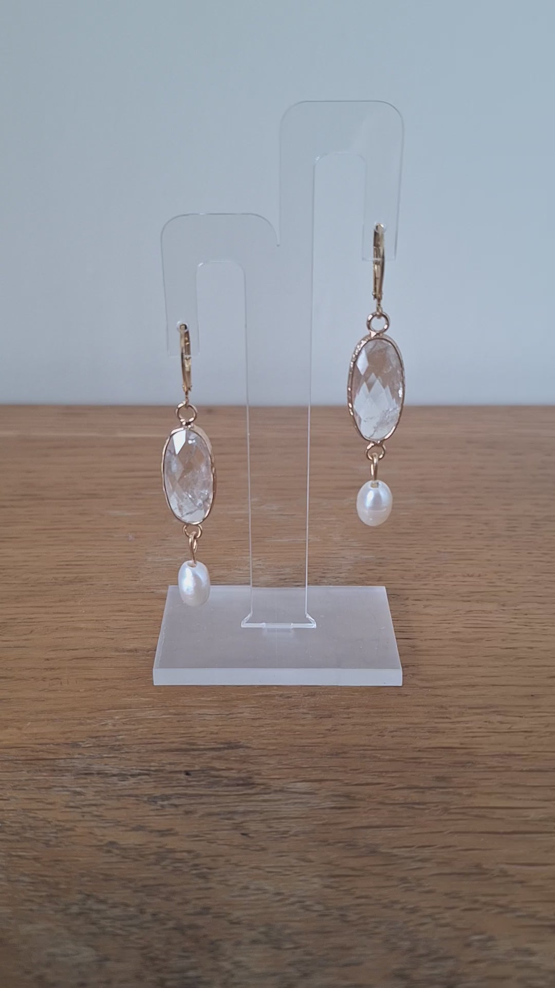 Camilla Rose Quartz and Pearl Earrings