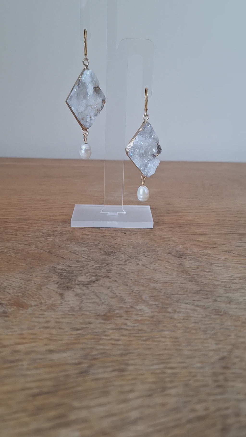 Luna Quartz and Pearl Earrings