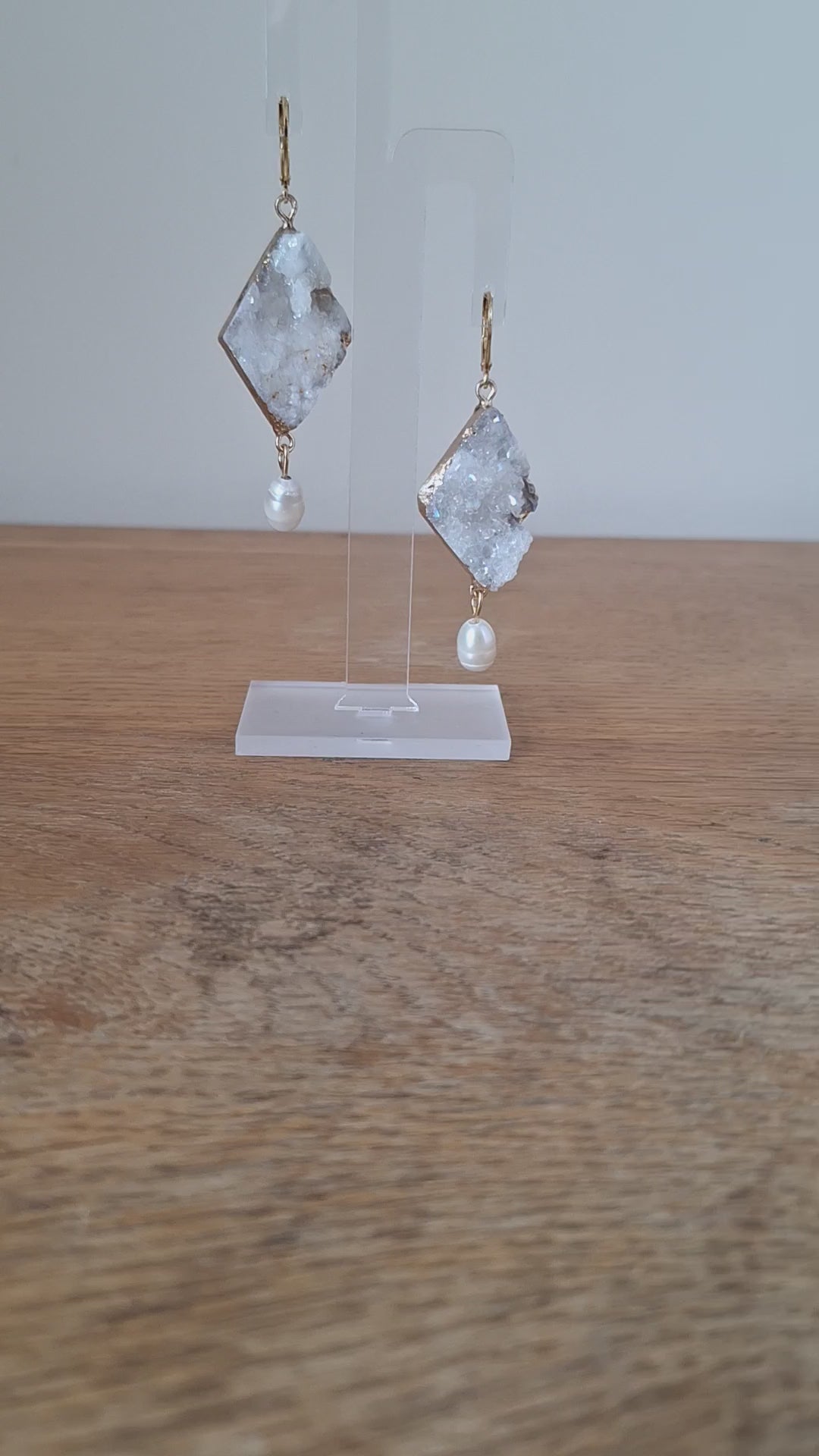 Luna Quartz and Pearl Earrings