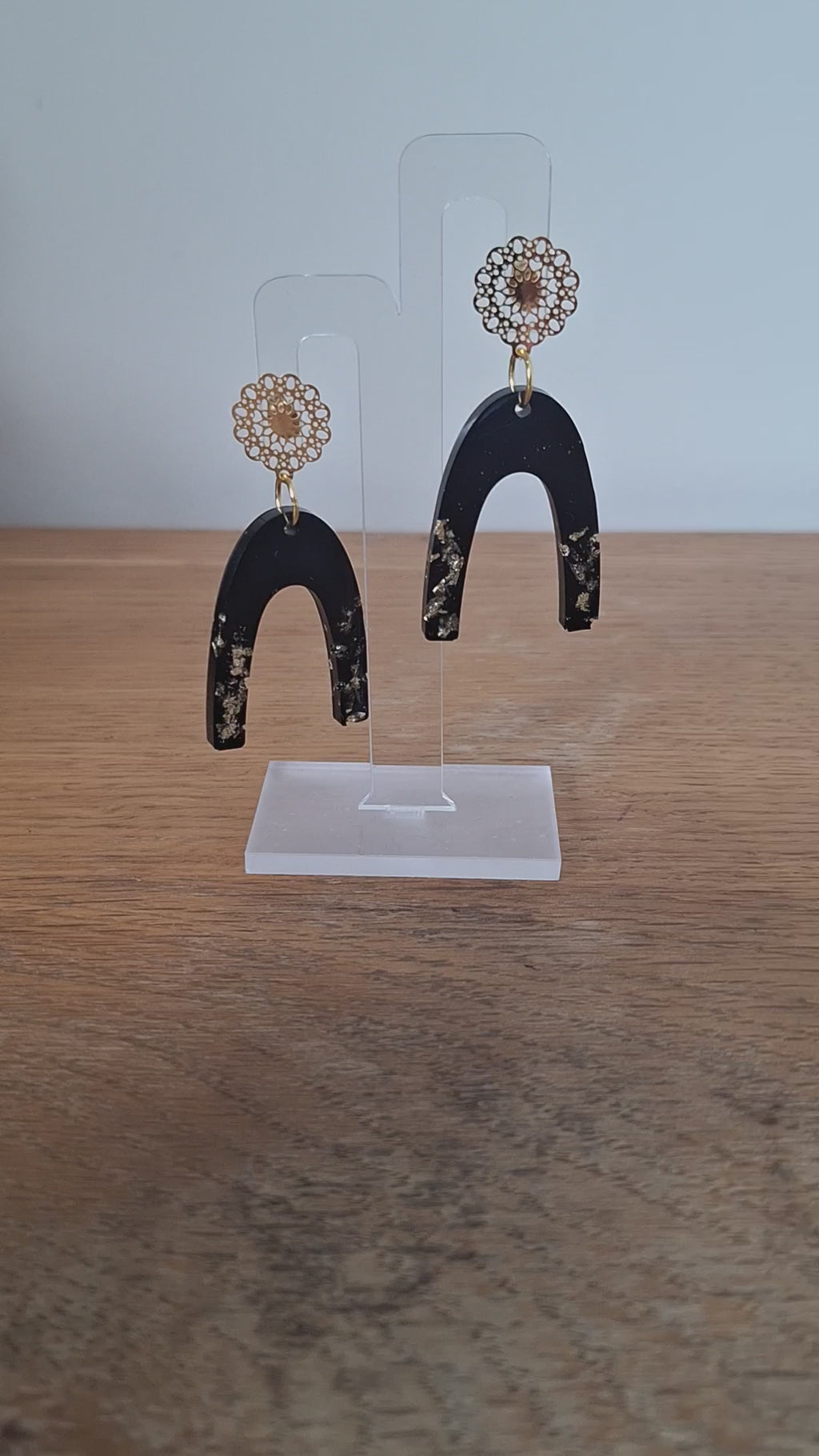 Layla Black Arch Earrings