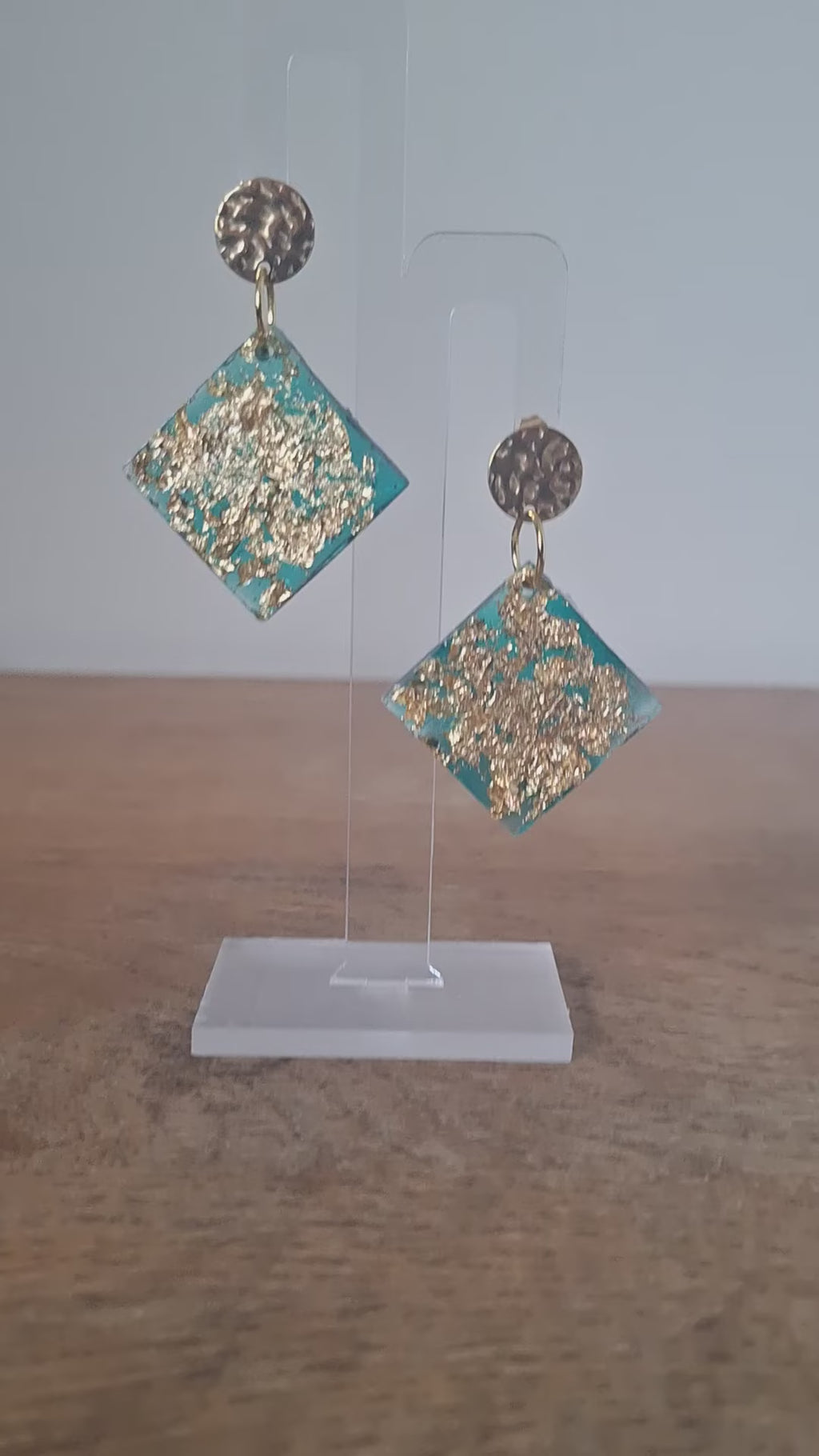 Esmeralda Green and Gold Earrings