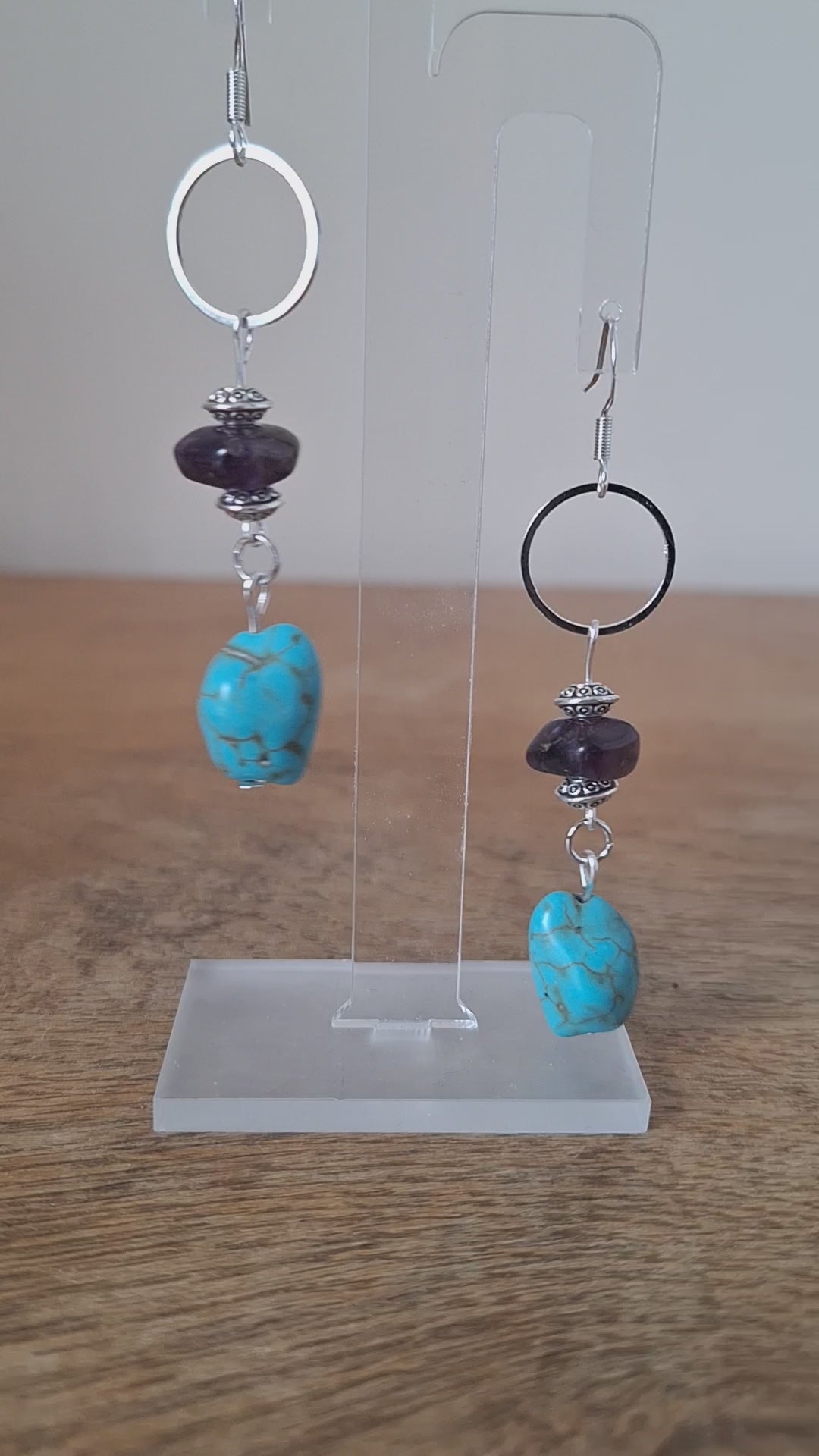 Joda Turquoise and Amethyst Earrings