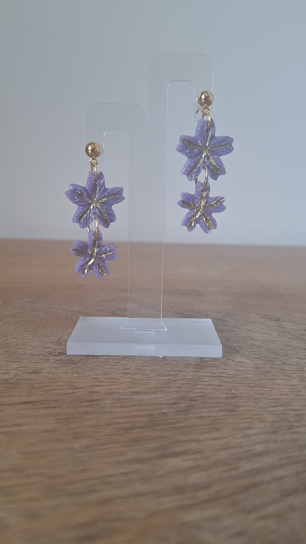 Faye Purple Flower Earrings