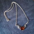 Sterling Silver Baltic Amber Necklace