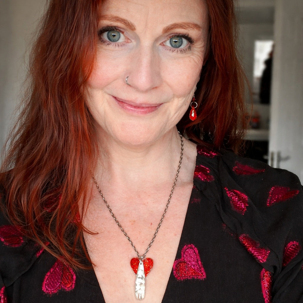 Blood Moon Heart Necklace